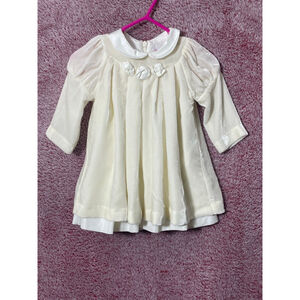 Baby Il Gufo Formal Dress 6 Months Cream baptism Easter christening